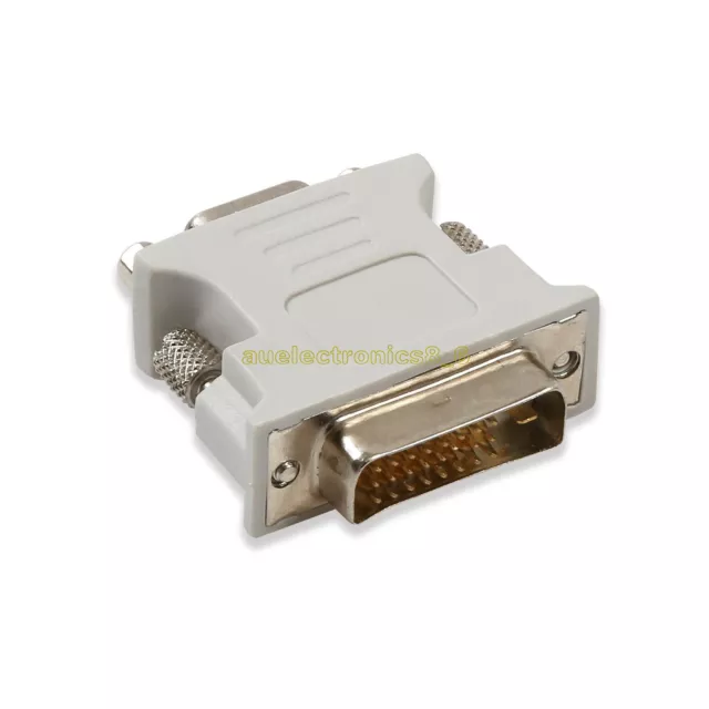 24+1 Pin DVI-D Male to VGA 15 Pin Female Adapter Converter Vedio For PC Laptop