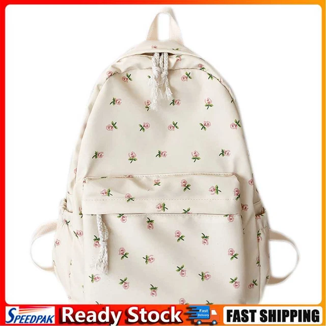 Fashion Floral Printed Backpack Student Travel Large Capacity Schoolbag (A)