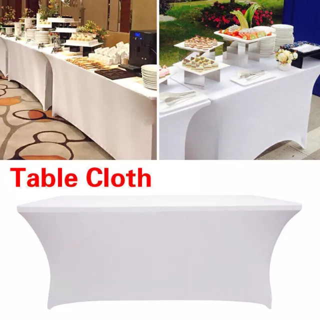 6FT Stretch Table Cloths Trestle Tablecloth Wedding Rectangle Table Cover Party