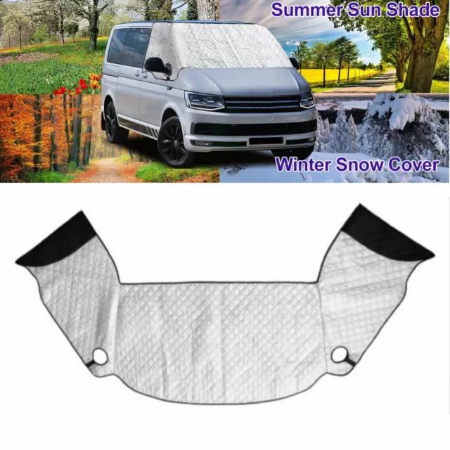 Thermal Window Windscreen Cover Protector Sunshade Blackout For VW T5 Campervan