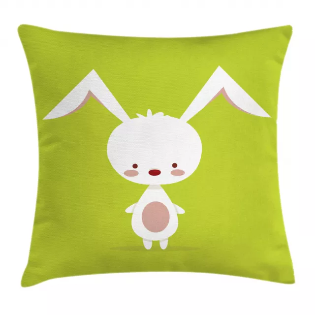 lapin Housse de Coussin Personnage de dessin animé sur le vert