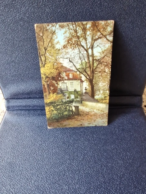 cartolina viaggiata 1910 villa a varallo sesia colorata RARA