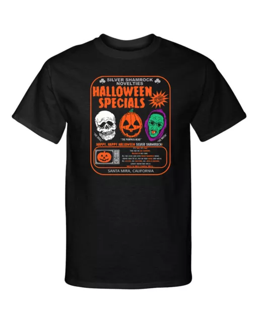 Halloween Silver Shamrock Novelties Parody Horror Graphic Tee Shirt T-Shirt