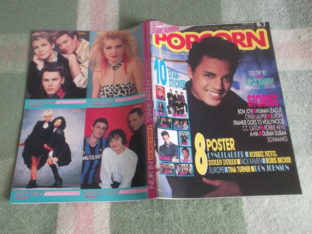 Popcorn 3-1987 – Poster Duran Duran + Boris Becker + Europe