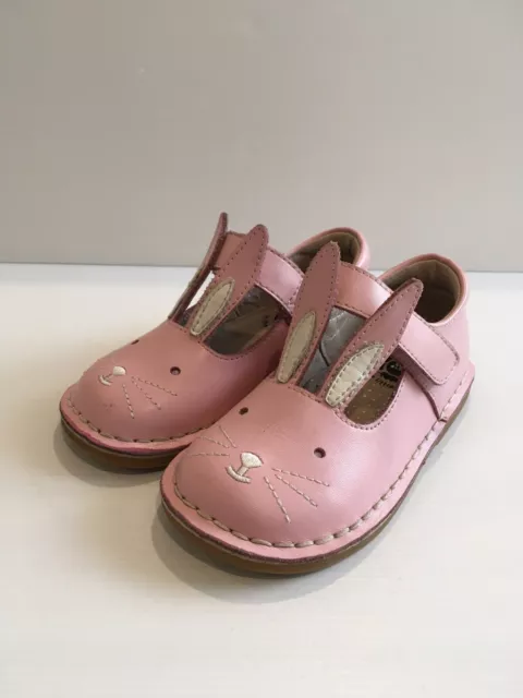 Livie & Luca girls Pink Bunny Mary Jane Flat shoes Size US 9  leather