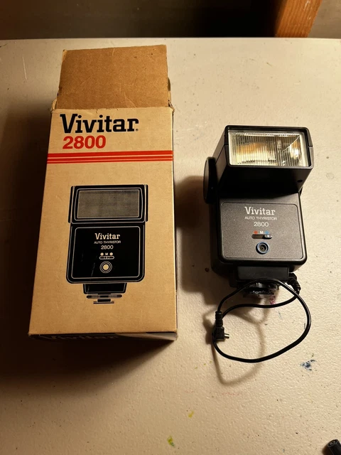Vivitar 2800 Shoe Mount Flash With Box And Instructions