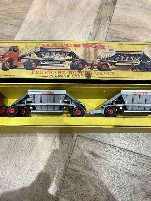 Train Fruehauf Hopper – Matchbox Major M4 – Occasion, Rouge, Métal, Fabriqué Au Royaume-Uni. Pour Collectionneurs Adultes.