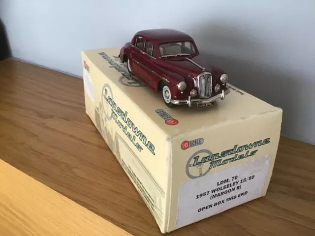 Lansdowne Models 1/43 Ldm70 - 1957 Wolseley 15/50 Maroon White Metal Mint