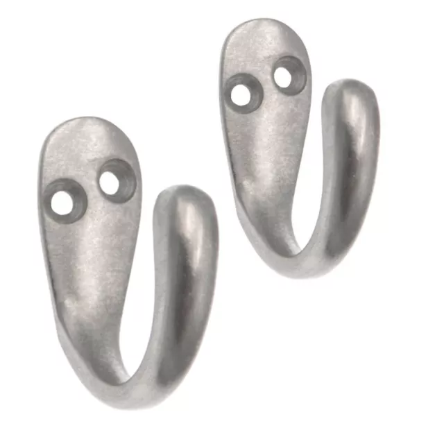 2 Pack Warwick Satin Nickel Single Coat, Robe, Towel, Utility Hook BH2001SN