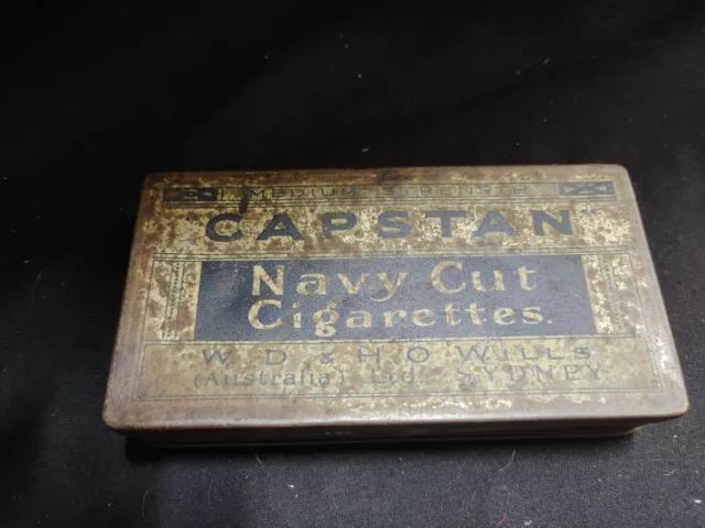 Capstan tobacco tin from 1920's,great patine.Nice old tin.