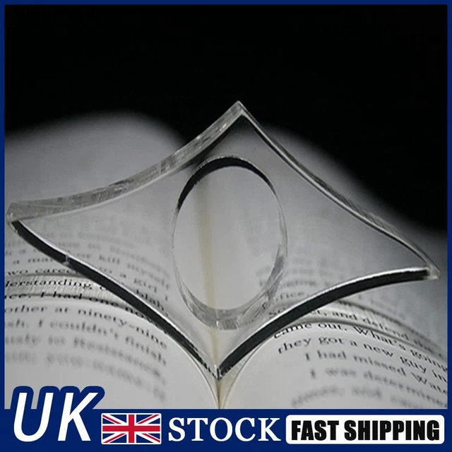 Acrylic Book Paper Clips Page Holder Stationery School Office Bookmarks (L)