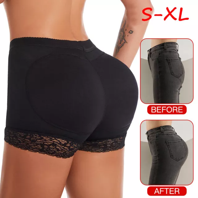 WOMENS HIGH WAISTED Shorts Butt Lift Yoga Pants FAKE ASS Booty