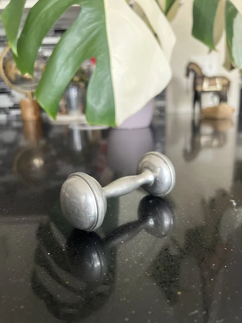 Web pewter shop baby rattle