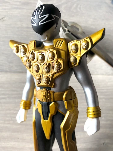 POWER RANGERS SUPER Megaforce Silver Ranger Gold Mode 17cm Figure 2011 ...