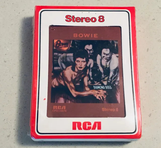 Sealed David Bowie "Diamond Dogs" 8-Track Tape Cartridge Glam Rock RARE