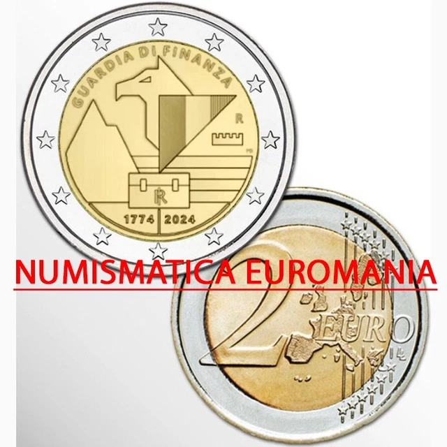 2 EURO ITALIA 2024 Guardia Di Finanza Prevendita Fdc Da Rotolino