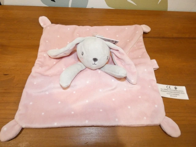 doudou lapin gris rose blanc étoile simba toys kiabi neuf