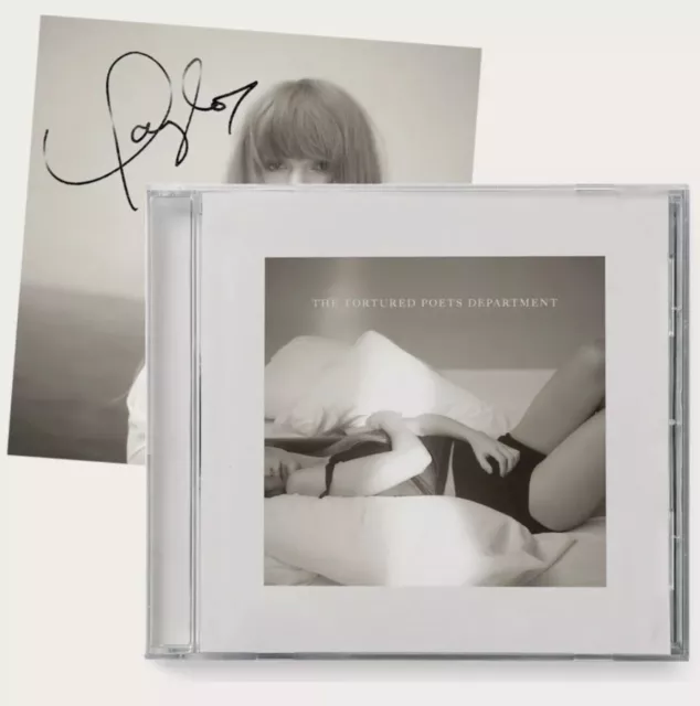 Taylor Swift Hand Signed Photo + The Tortured Poets Department CD - PRESALE🔥✌🏼