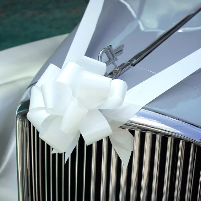 WEDDING CAR RIBBON - white waterproof decorations supplies 5cm x 10m bridal car