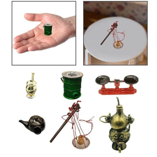 1/12 Dollhouse Kitchen Utensils Miniature Kitchen Accessories for Kids Gifts