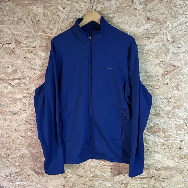 Patagonia Jacket Mens XL R1 Regulator Grid Waffle Fleece Full Zip Blue