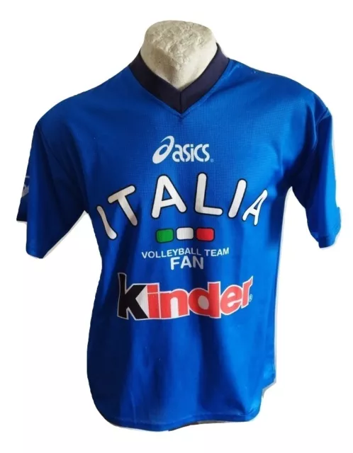 MAGLIA ASICS PALLAVOLO Italia Kinder FAN T Shirt Taglia XL Jersey