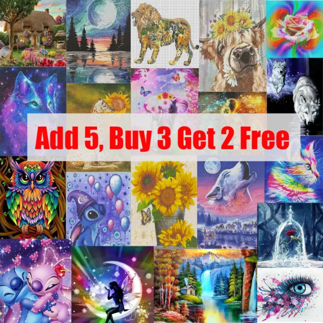5D Full Drill Diamond Painting Cross Stitch Kit Art Picture Embroidery Mural
