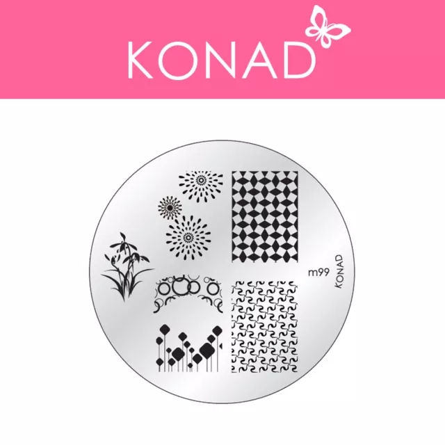 Original KONAD ® Stamping Nailart Design Schablone Image Plate - M99