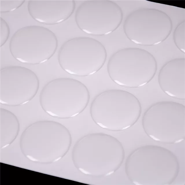 100Pcs 1" Round 3D Dome Sticker Crystal Clear Epoxy Adhesive Bottle Caps  S j#km