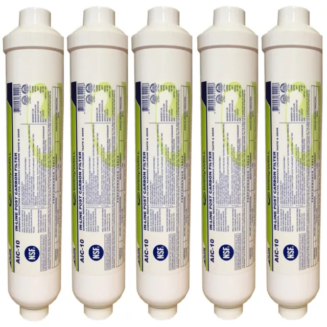 5x In Line Carbon Fridge Water Filters Inline Filter Samsung Westinghouse LG +QF