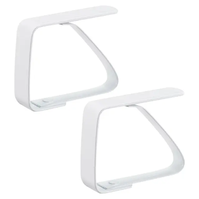 Tablecloth Clips 50mm x 40mm 420 Stainless Steel Table Cloth Holder White 2 Pcs