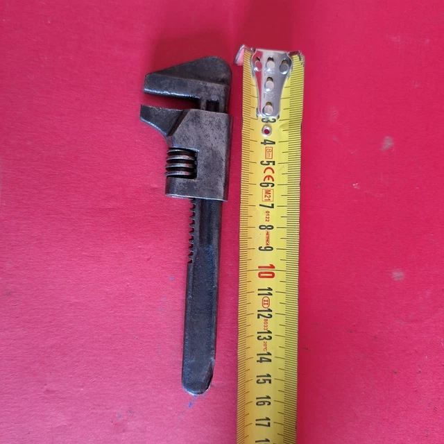 Clé à Molette Vintage BSA – Outils Moto Classique Anglaise – 5/8 - 1/2 W – État D'origine Corrodé