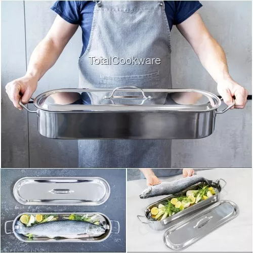 Kitchen Craft Large 24 Inch / 60cm Salmon Fish Kettle Poacher Poaching Pan SALE!