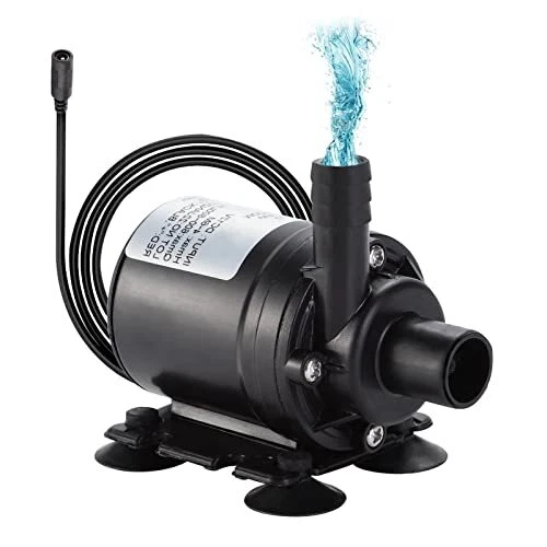 HSEAMALL Pompe à Eau DC 12V Submersible sans Brosse Amphibie 800L/H 5M pour B...
