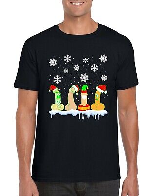 Penis Ugly Christmas T-Shirt, Funny Di*k Gay Xmas Day Ugly Santa Unisex Top