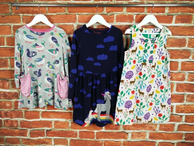 Girls Bundle Age 7-8 Years 100% Boden Pinafore Dress Long Sleeve Corduroy 128Cm
