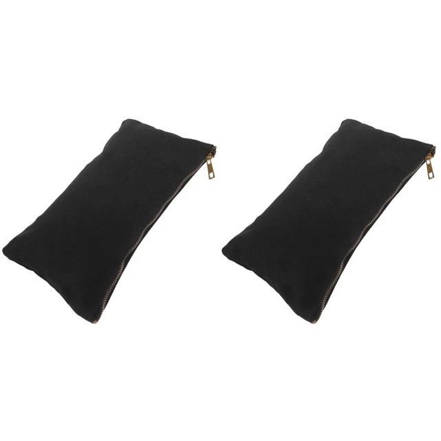 2 PCS Zippered Cloth Pouch Canvas Tool Bag Backpack Organizer Pouch Canvas Bag