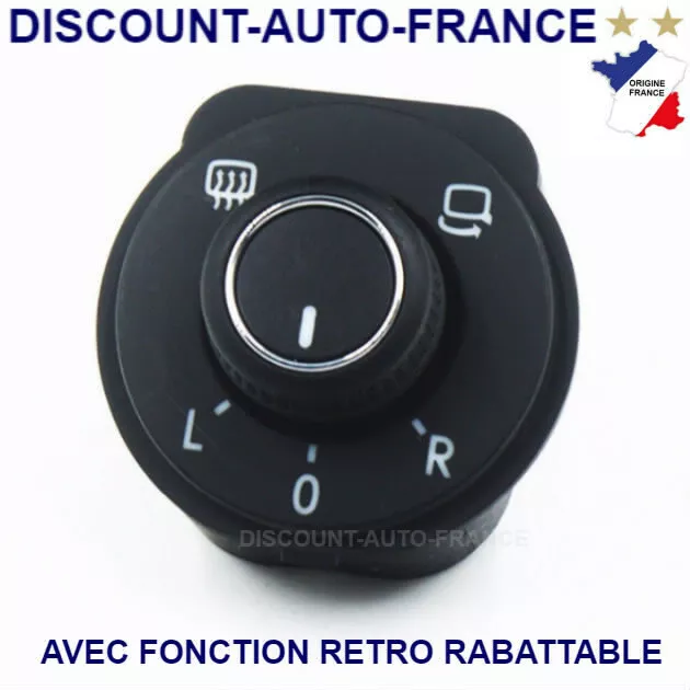 Bouton commutateur reglage retroviseurs  POLO 6R - 6RD959565D - 6RD 959 565D