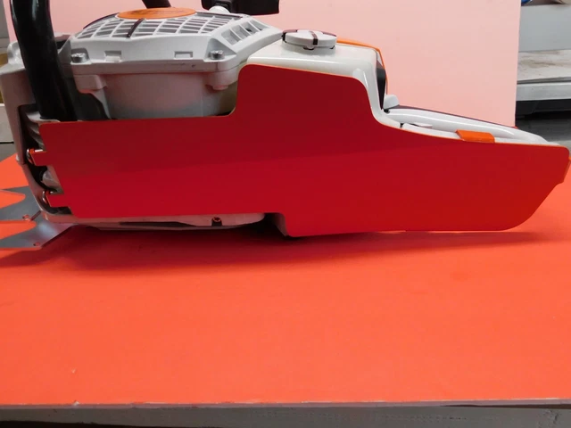 Custom Powder Coated Orange Tank Guard For Stihl MS661 Chainsaw - Made In USA 9 thumbnail image