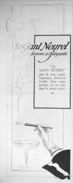Publicité De Presse 1925 Le Gant Neyret Favori De L'élégante - Advertising