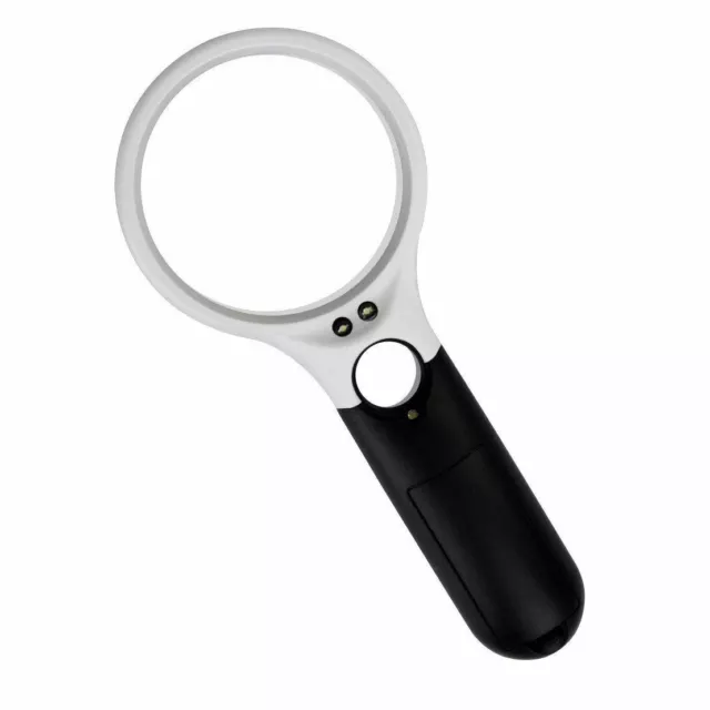 Handheld 45x Magnifying Glass with Light Magnifier Reading Jewelry Loupe Lens UK
