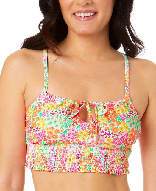 Salt + Cove Juniors' Women's Sun Garden Smocked Cami Bikini Top Multi XS