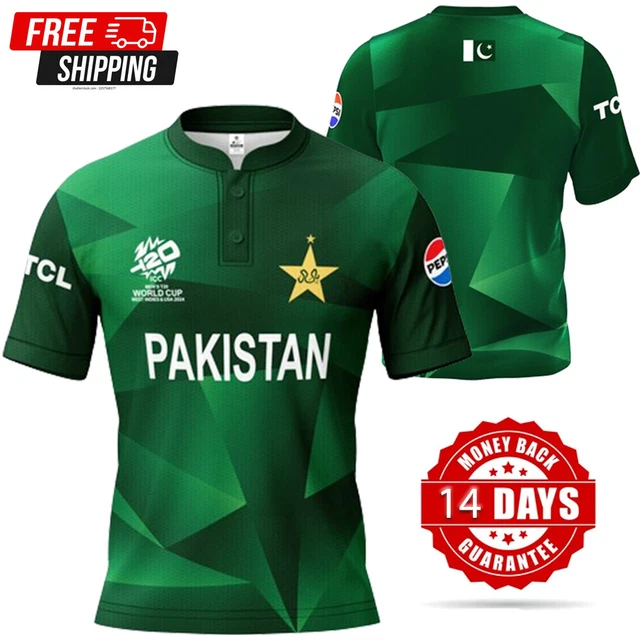 ICC MEN'S T20 World Cup WEST INDIES & USA 2024 Pakistan Cricket Jersey