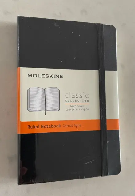 Moleskine Classic Hard Cover Ruled Pocket Size 9x14cm Notebook Black NEW