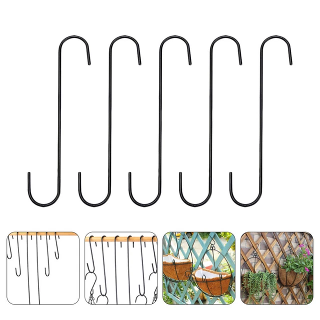 5 PCS Garden Hook Balcony Planter Brackets Birds Feeder Hanging Deck