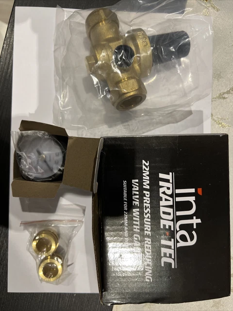 Valvola Riduttrice Pressione Acqua Con Calibro 15Mm & 22Mm Raccordo Regolazione Prvg22