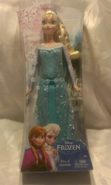 NEW Disney Frozen Sparkle Princess Elsa Doll By Mattel NIB