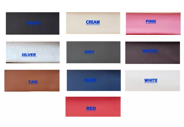 Faux Leather Vinyl Heavy Upholstery Grade Fabric Leatherette Material 10 Colours