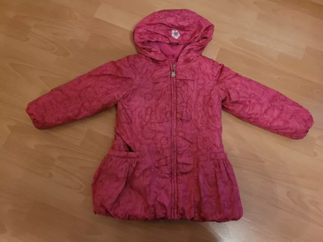 Winterjacke Mädchen Pampolina Gr. 98 pink gemustert