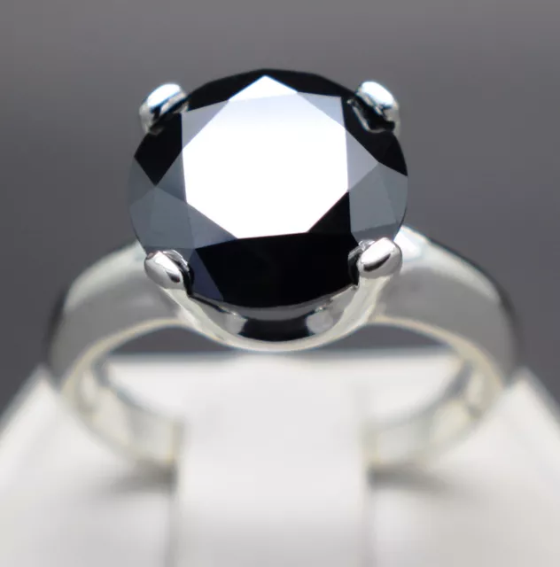 Black Diamond Ring,Nice Certified, Gift, Sunshine look 11.0 Ct AAA Grade -JJ258.